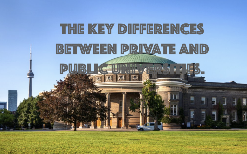 differences between private and public universities in Ontario
